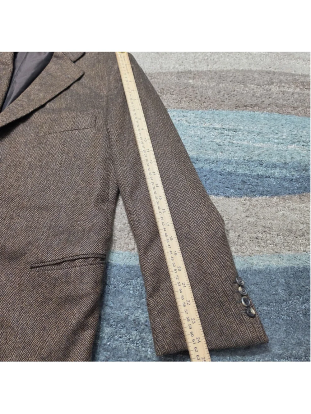 Loro Piana 100% Cashmere Brown Herringbone Blazer Sport Coat Made in Italy 48R